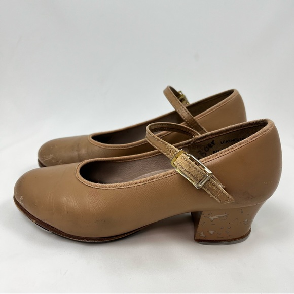 Capezio 455CAR Leather Caramel Character Tap Shoes Ladies 4.5 / Child 2 - 2.5 - Picture 7 of 11